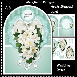 Arch Shaped Card Wedding Roses