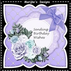 Scallop Topper Birthday Wishes Mini Kit
