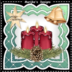 Scallop Topper Christmas Candles Mini Kit