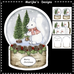 Christmas Bunny Globe