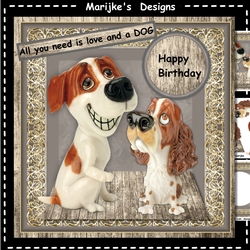 Male Card Funny Dogs Mini Kit