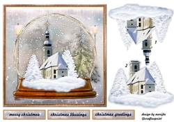 Christmas Church Quick Card 7x7