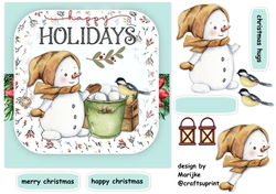 Cute Snow Friends 7x7