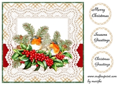 Quick Card Christmas Robins