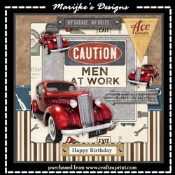 Male Card Vintage Car Mini Kit