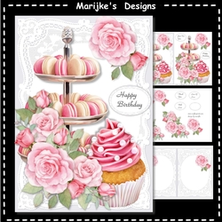 Pink Roses Birthday Mini Kit