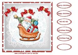 Cute santa Sleigh