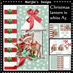 Christmas Lantern  in White Mini Kit A5