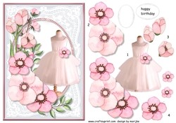 Sparkling Flowers Birthday Girl
