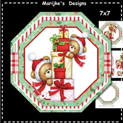 Octagon Christmas Teddies