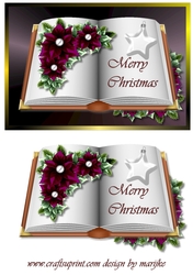 Book Christmas Purple poinsettias