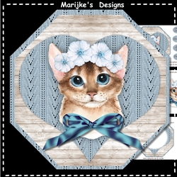Cute Blue Eyed Kitten Octagon Mini Kit