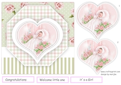 Quick Card Vintage Baby Girl