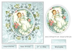 Quick Card Vintage Baby Boy