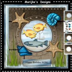 Male card Sea Window 8x8 Mini Kit