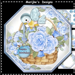 Octagon Basket Roses Mini Kit