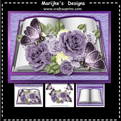 Book Roses & ButterfliesMini Kit