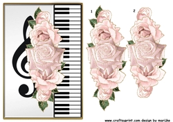 A5 Piano Pink Glam Roses