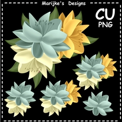 CU Pastel Flowers Vignette