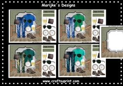 Kit 4 Male Cards & Insert