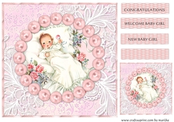 Vintage baby Girl Topper