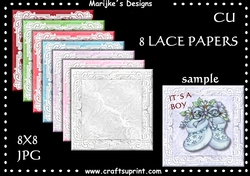 CU 8 Lace Papers
