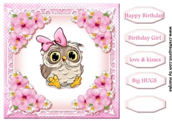 Cute Owl Birthday Girl