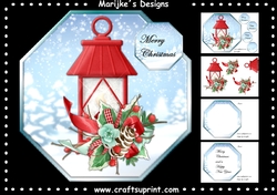  Christmas Lantern Iin Red  Mini Kit