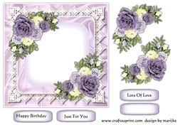 Birthday Roses Quick Card