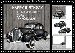 Classic Car Male Card mini Kit