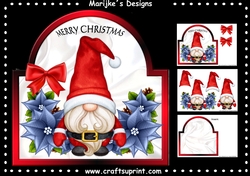 Shaped Card Christmas Gnome Mini  Kit