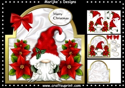 Shaped card Cute Christmas Gnomie