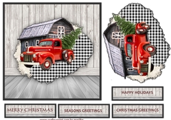 Christmas Male Card Truck Topper