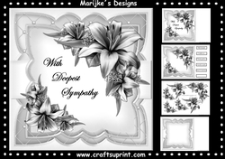 Scallop Sympathy Lilies Mini Kit