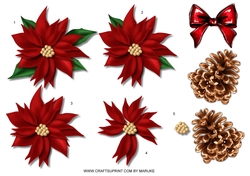 Christmas Poinsettias Step By Step