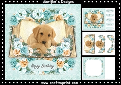 Book Cute Puppy & Roses Mini Kit