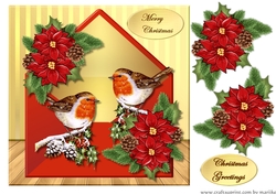 Envelop Classic Christmas  Robins
