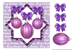 Topper Christmas Perfect Purple babubles
