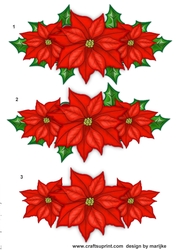 Step By Step Chistmas Poinsettias Vignette