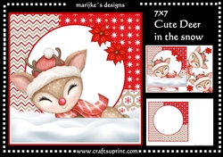 Cute deer In The Snow