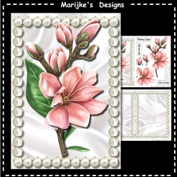 A5 Pearl Frame Magnolias