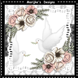 Sympathy Flowers & Doves