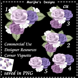 CU Mixed Roses Corner Vignette