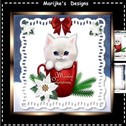 Christmas kitten Mini Kit 7x7