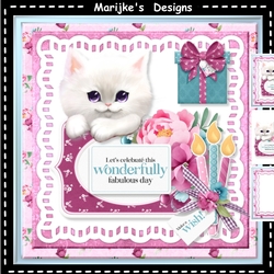 Birthday Kitten fabulous Day 8x8 Mini Kit