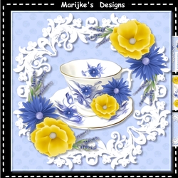Teacup and Springflowers Mini Kit