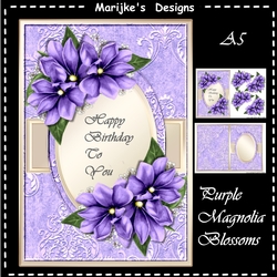 Purple Magnolia Blossoms A5 Mini Kit