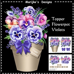 Topper Flowerpot Violets Mini Kit
