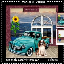 Male Card Vintage Car Mini Kit