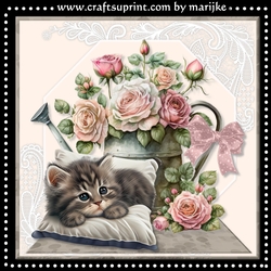 Vintage Kitten & Wateringcan Mini Kit